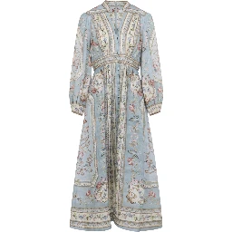 Zimmerman Roselight Plunge Midi Dress