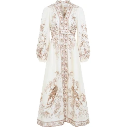 Zimmermann Indra Plunge Midi Dress