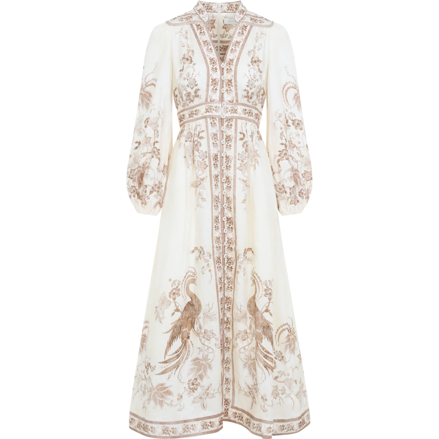 Zimmermann Indra Plunge Midi Dress