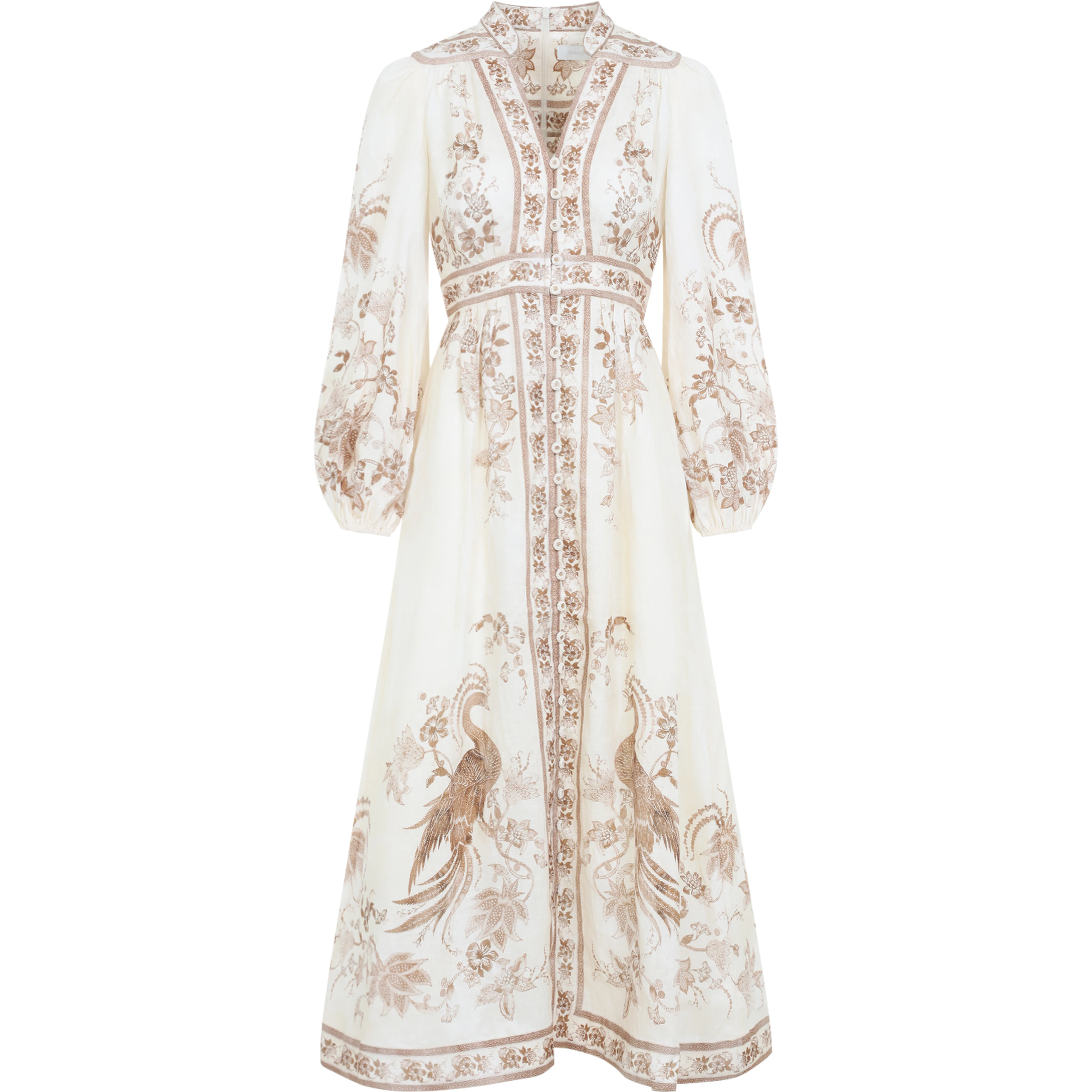 Zimmermann Indra Plunge Midi Dress