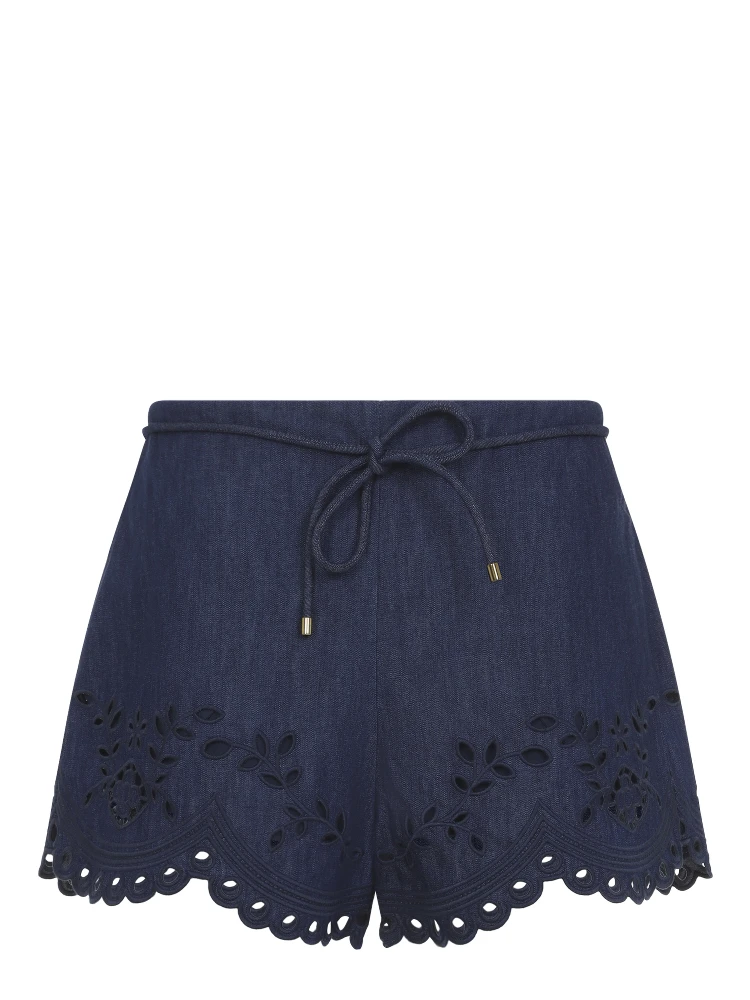 Zimmermann Mahon Broderie Denim Short alternative