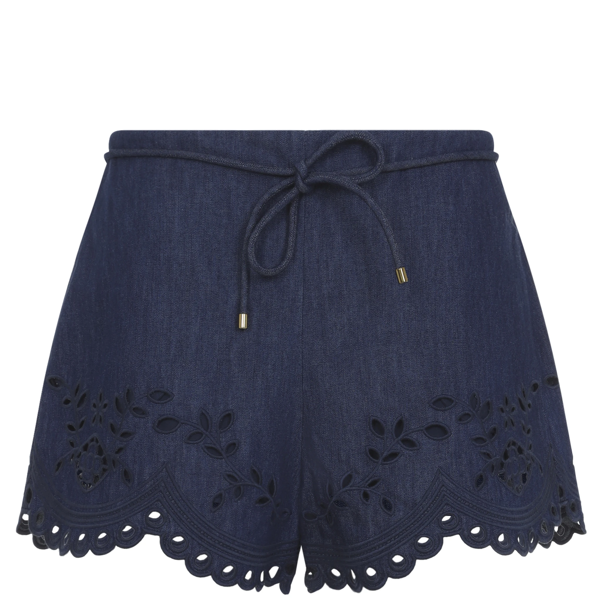 Zimmermann Mahon Broderie Denim Short