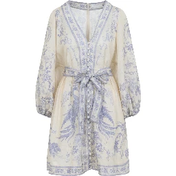 Zimmerman Indra Plunge Mini Dress