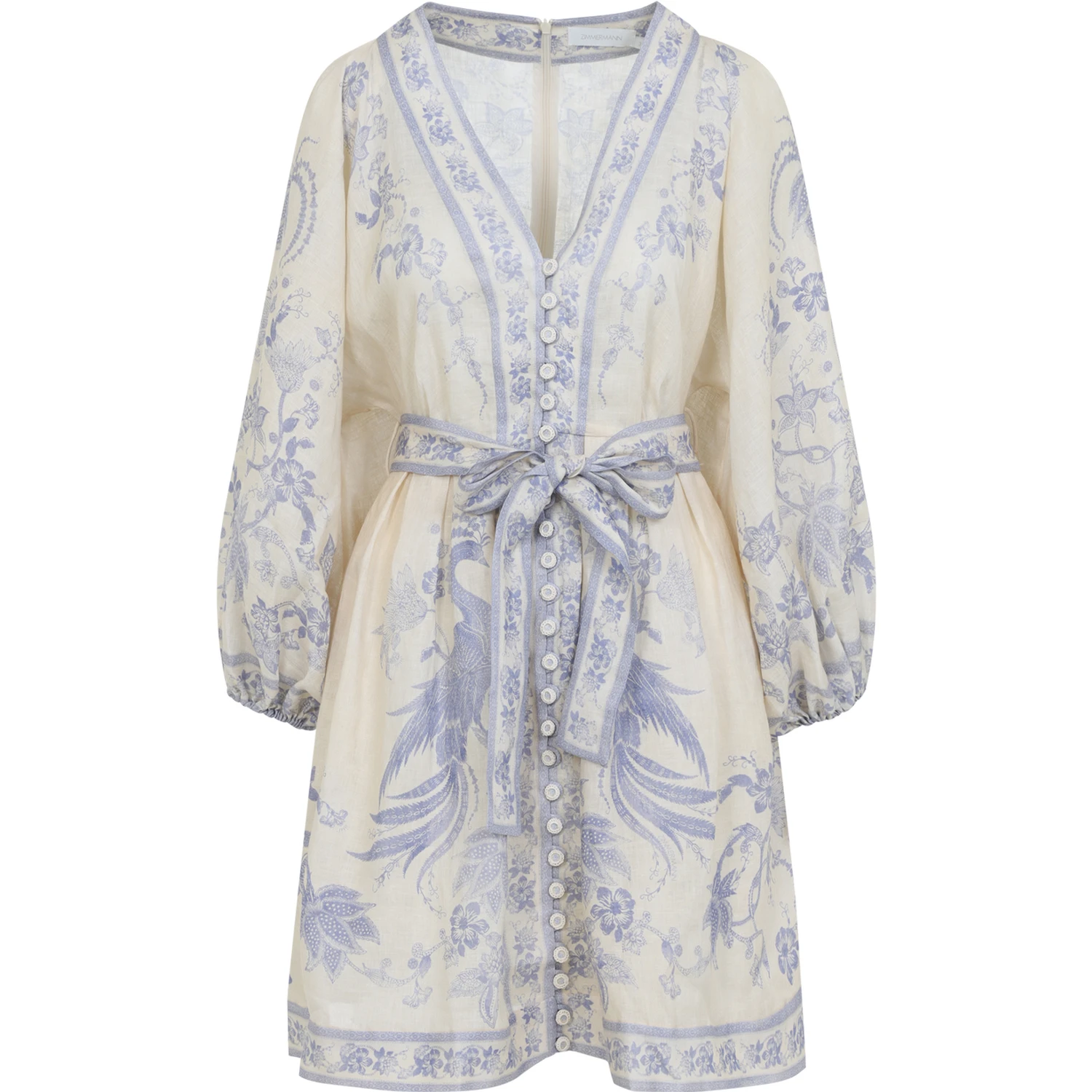 Zimmerman Indra Plunge Mini Dress