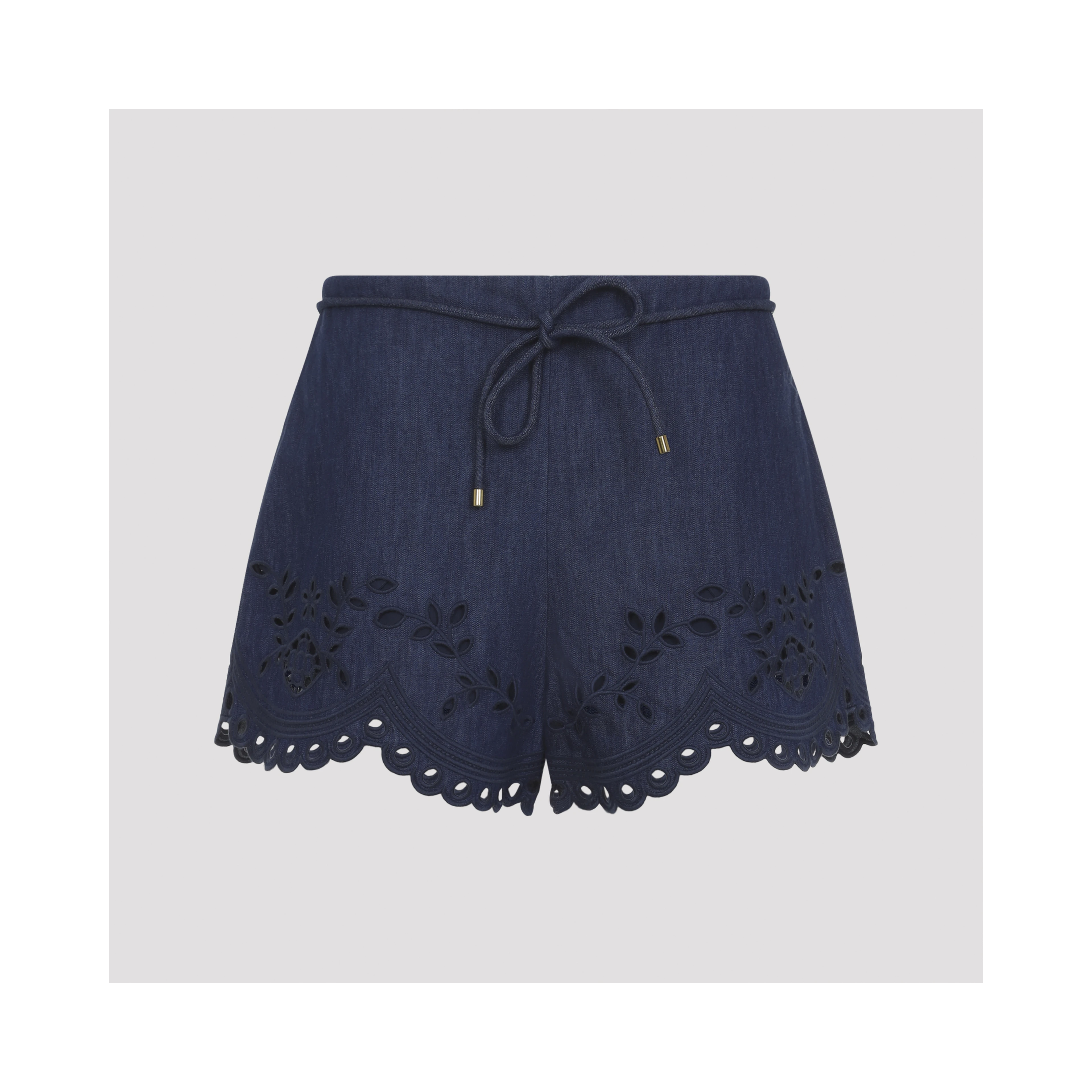 Zimmermann Mahon Broderie Denim Short