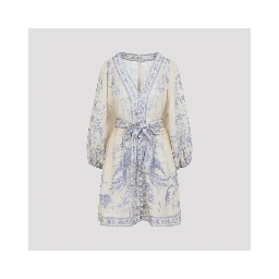 Zimmerman Indra Plunge Mini Dress