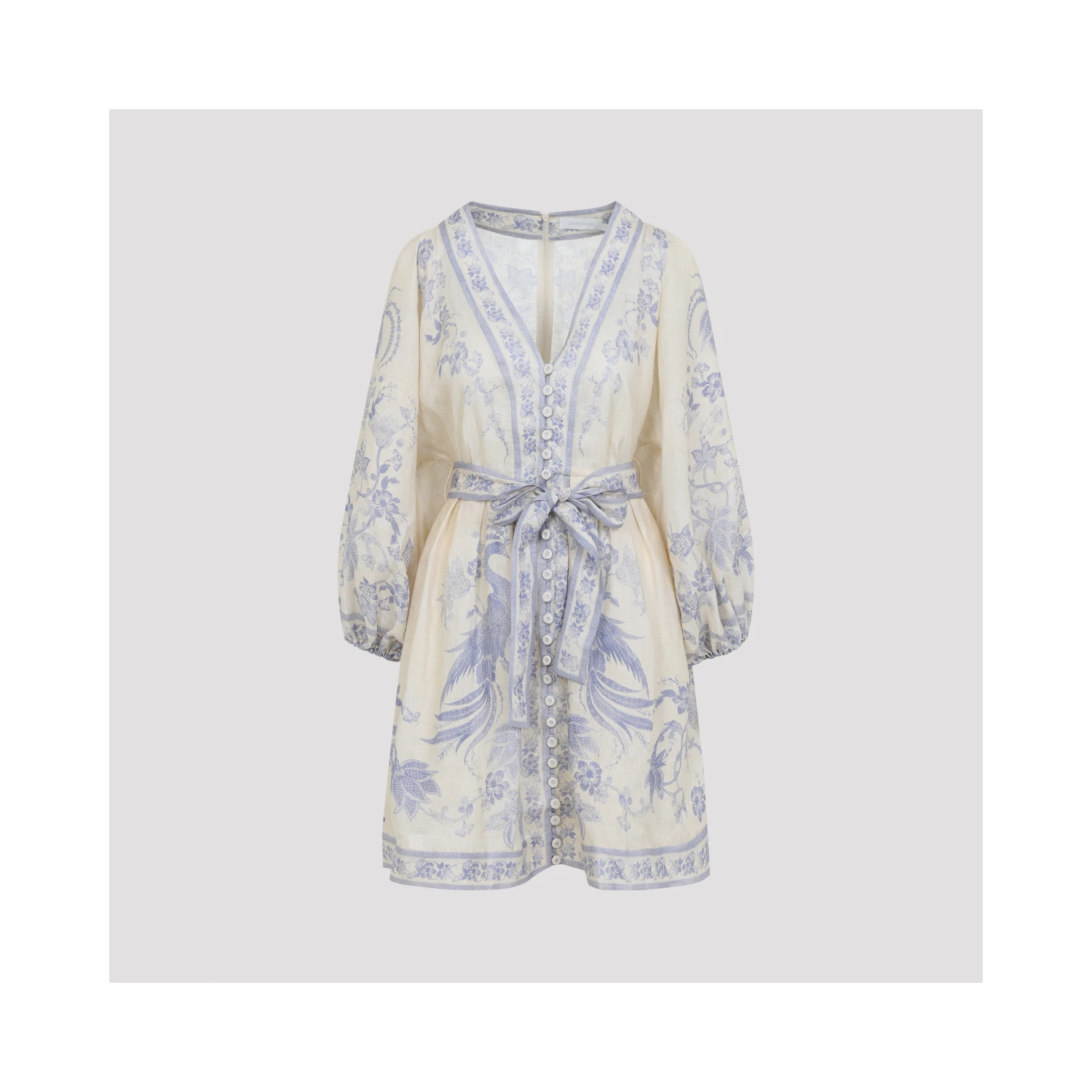 Zimmerman Indra Plunge Mini Dress