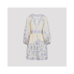 Zimmerman Indra Plunge Mini Dress