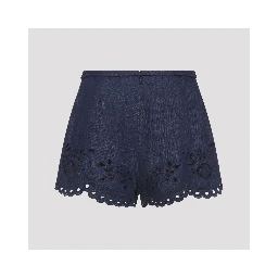 Zimmermann Mahon Broderie Denim Short