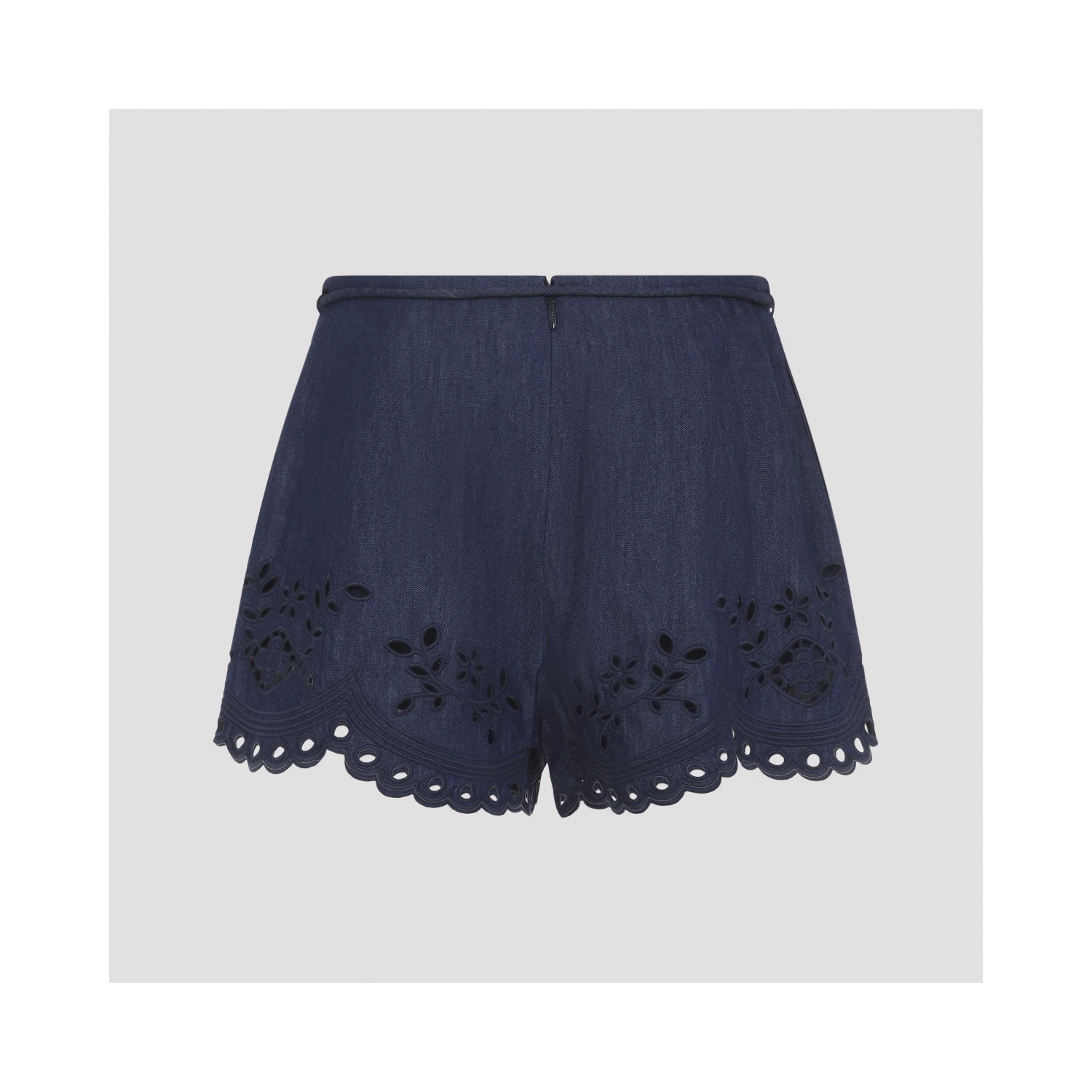 Zimmermann Mahon Broderie Denim Short