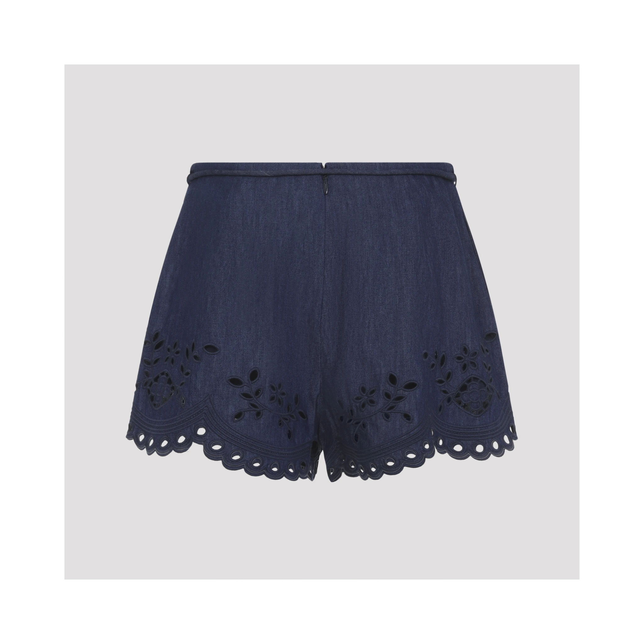 Zimmermann Mahon Broderie Denim Short