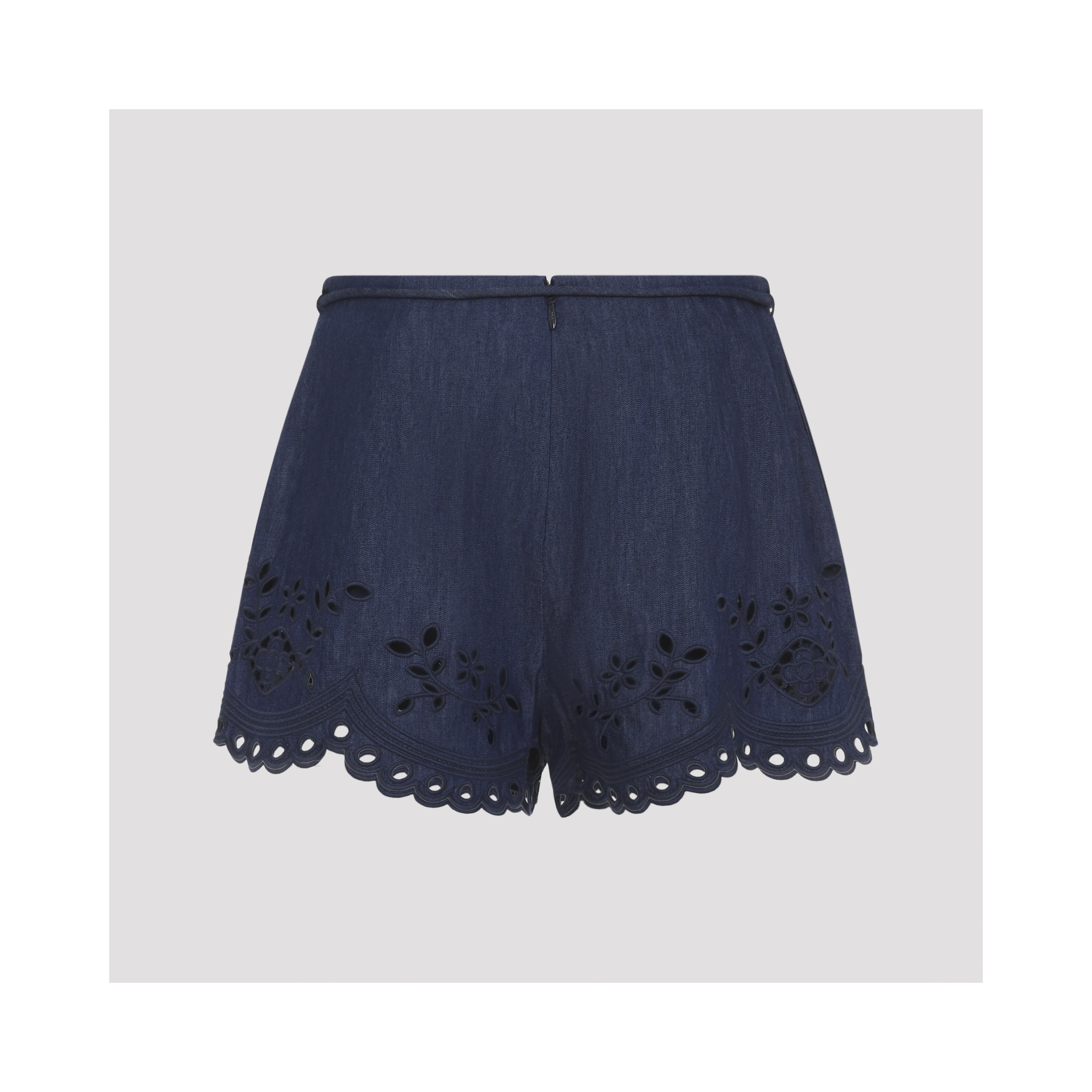 Zimmermann Mahon Broderie Denim Short