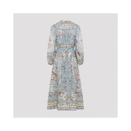 Zimmerman Roselight Plunge Midi Dress