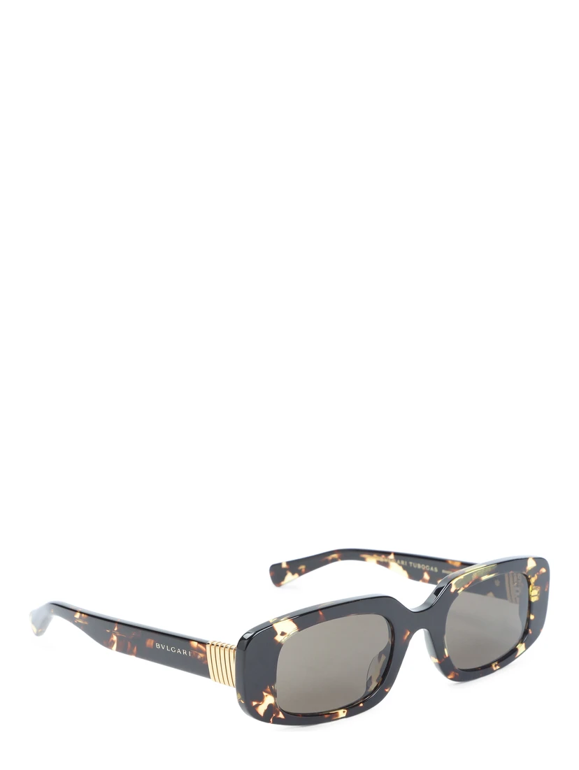 Bulgari Eyewear Tubogas Spotted Havana Sunglasses