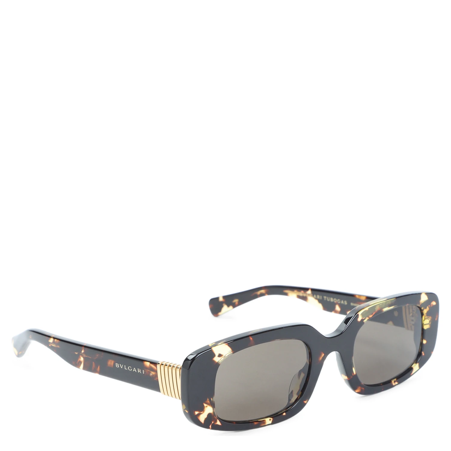 Bulgari Eyewear Tubogas Spotted Havana Sunglasses