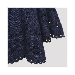 Zimmermann Mahon Broderie Denim Top