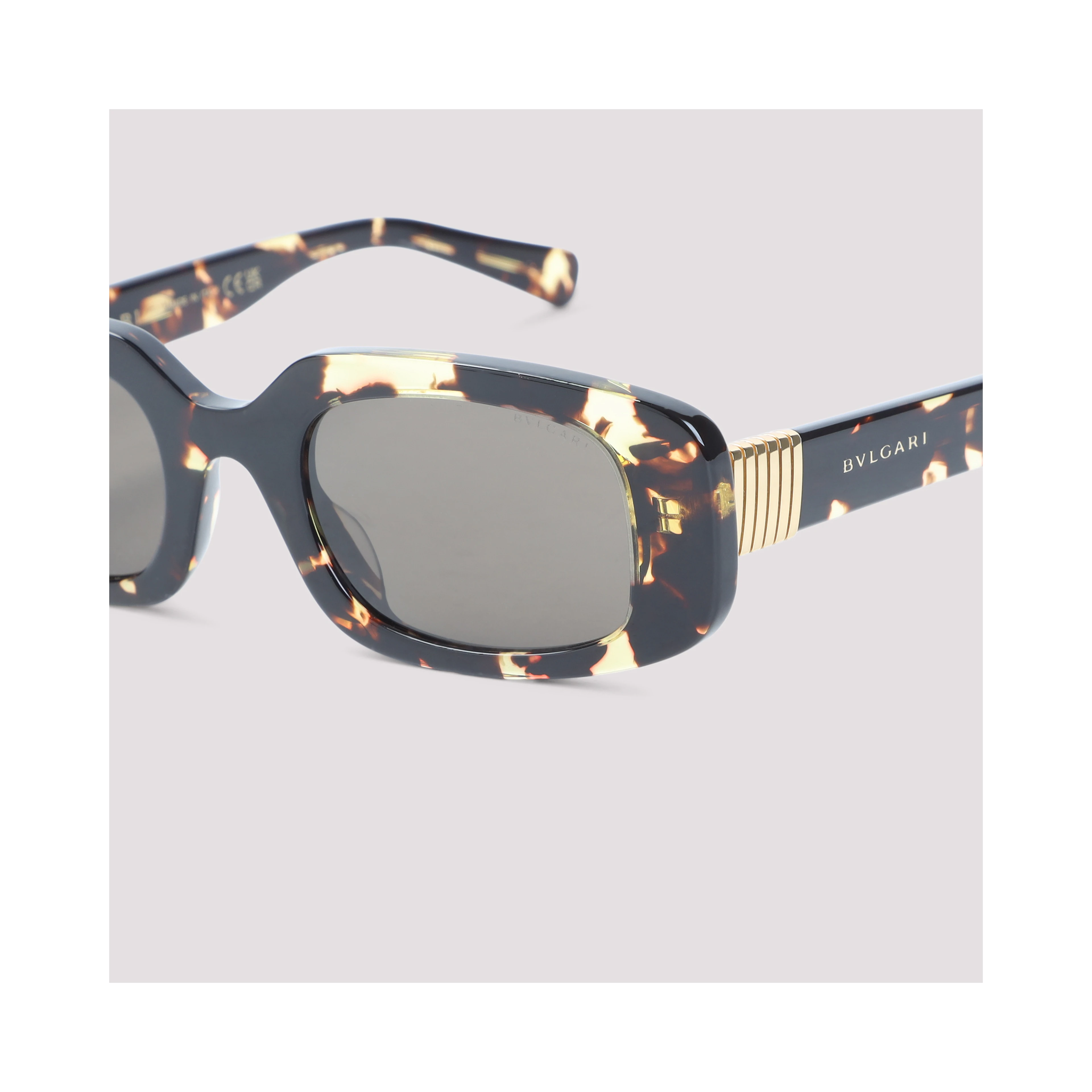 Bulgari Eyewear Tubogas Spotted Havana Sunglasses