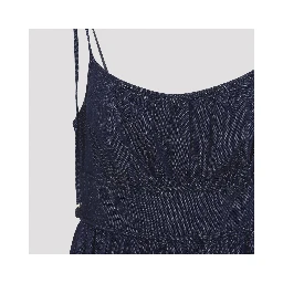 Zimmerman Mahon Broderie Denim Midi Dress