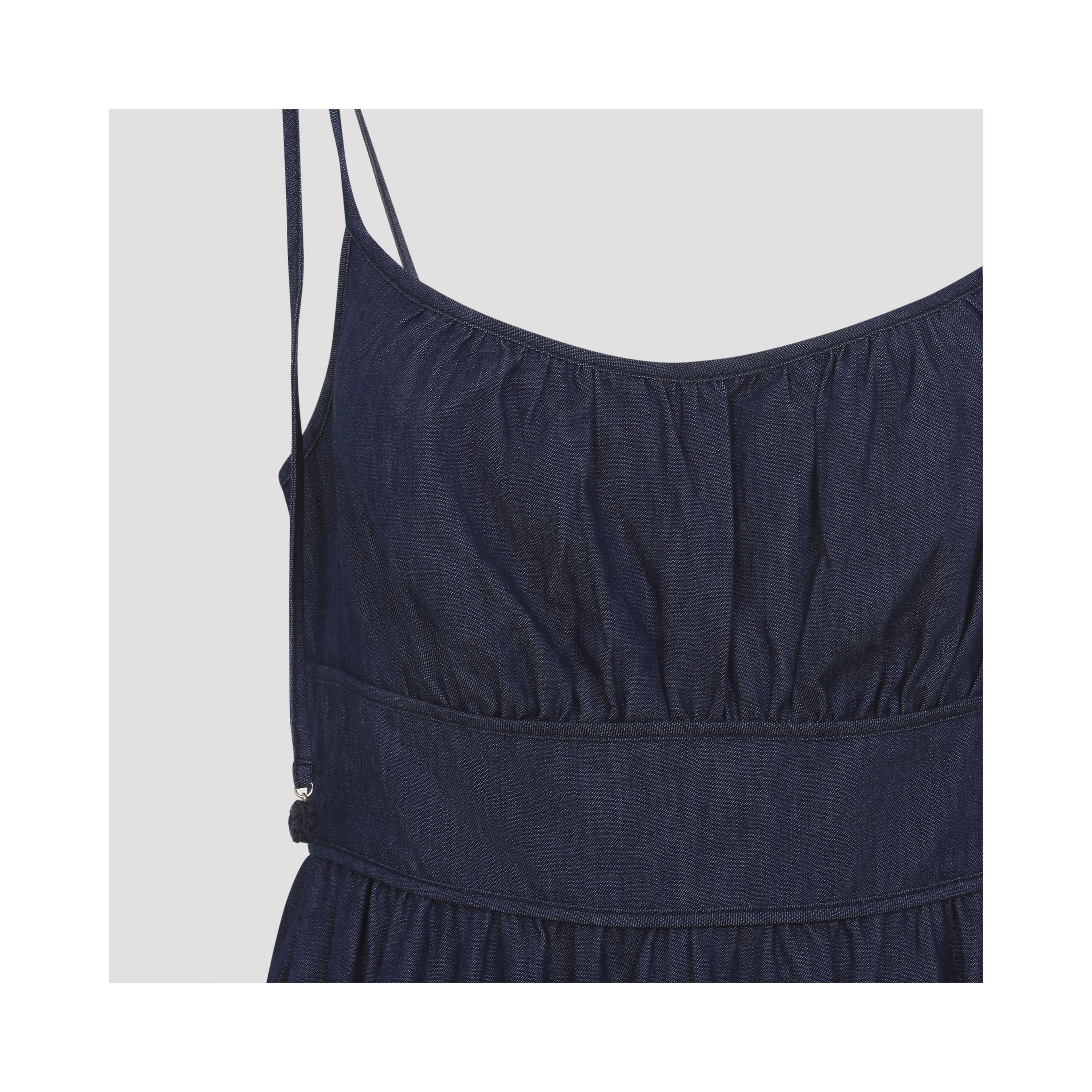Zimmerman Mahon Broderie Denim Midi Dress