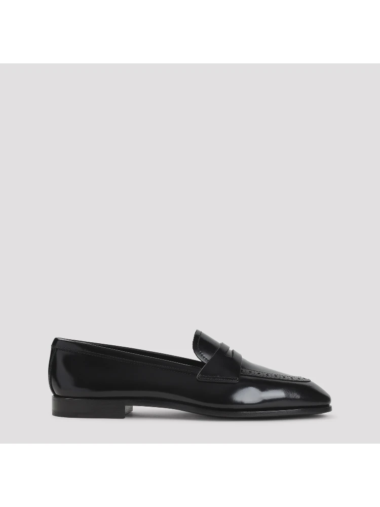 Church`s Onyx Penny Loafers