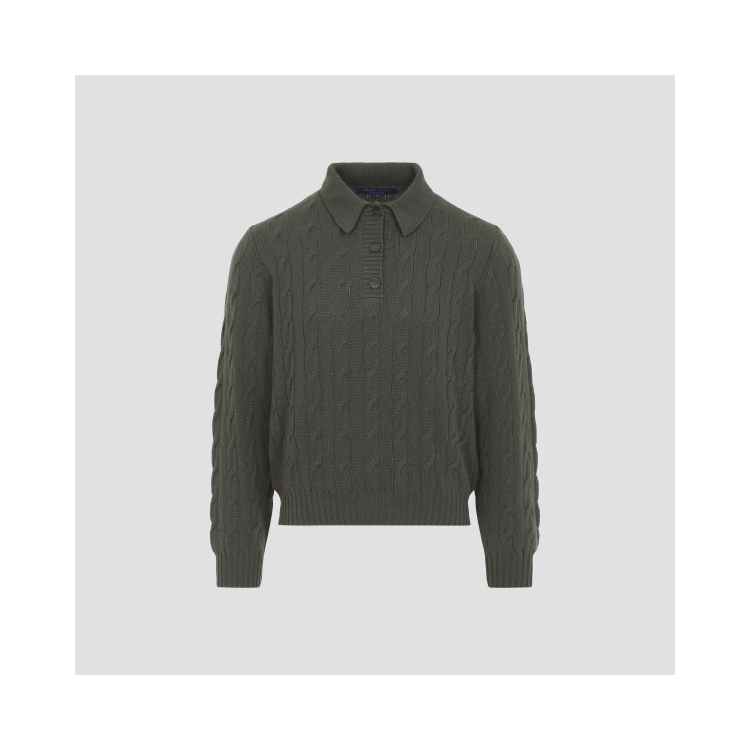 Ralph Laurent Collection Cable-knit polo Sweater