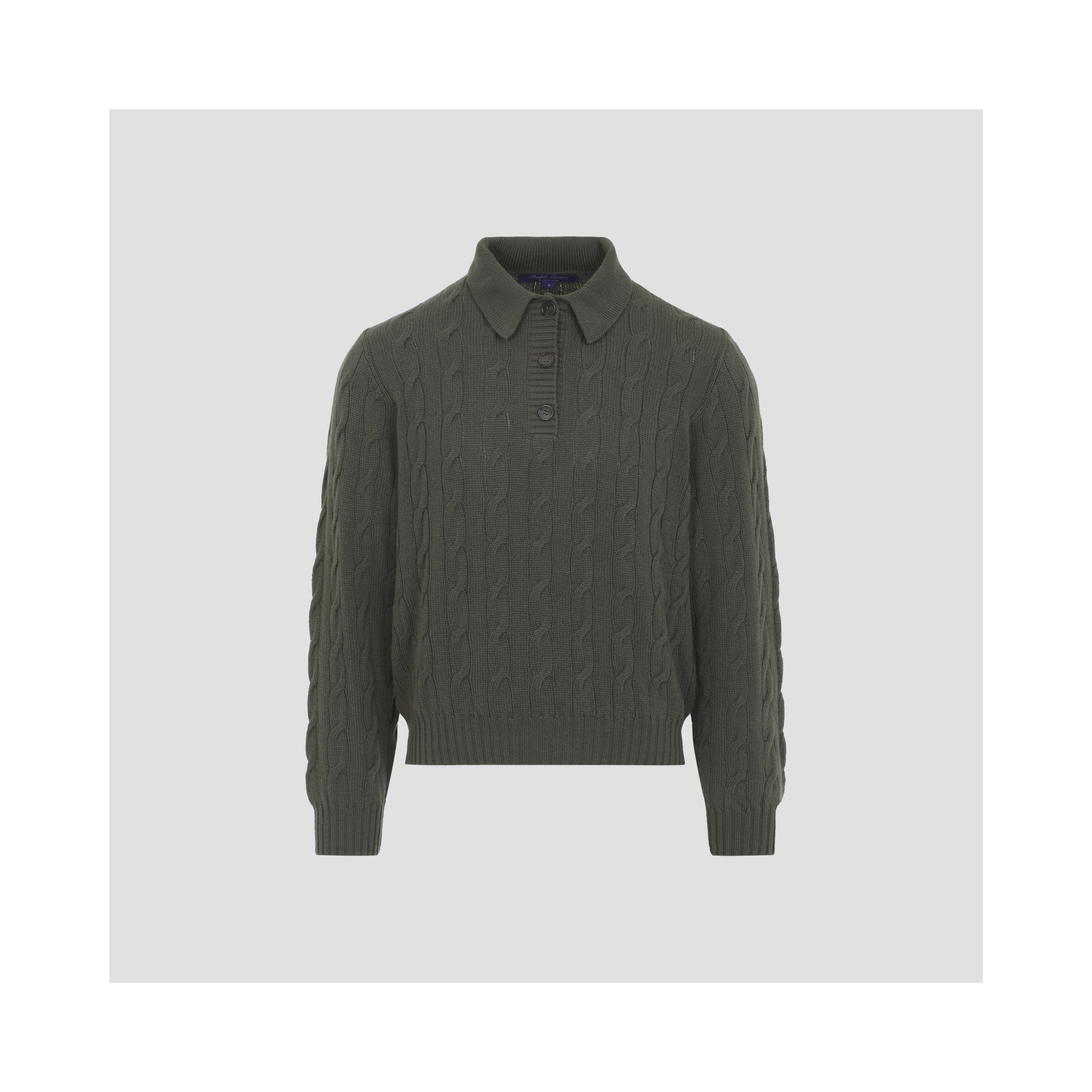 Ralph Laurent Collection Cable-knit polo Sweater