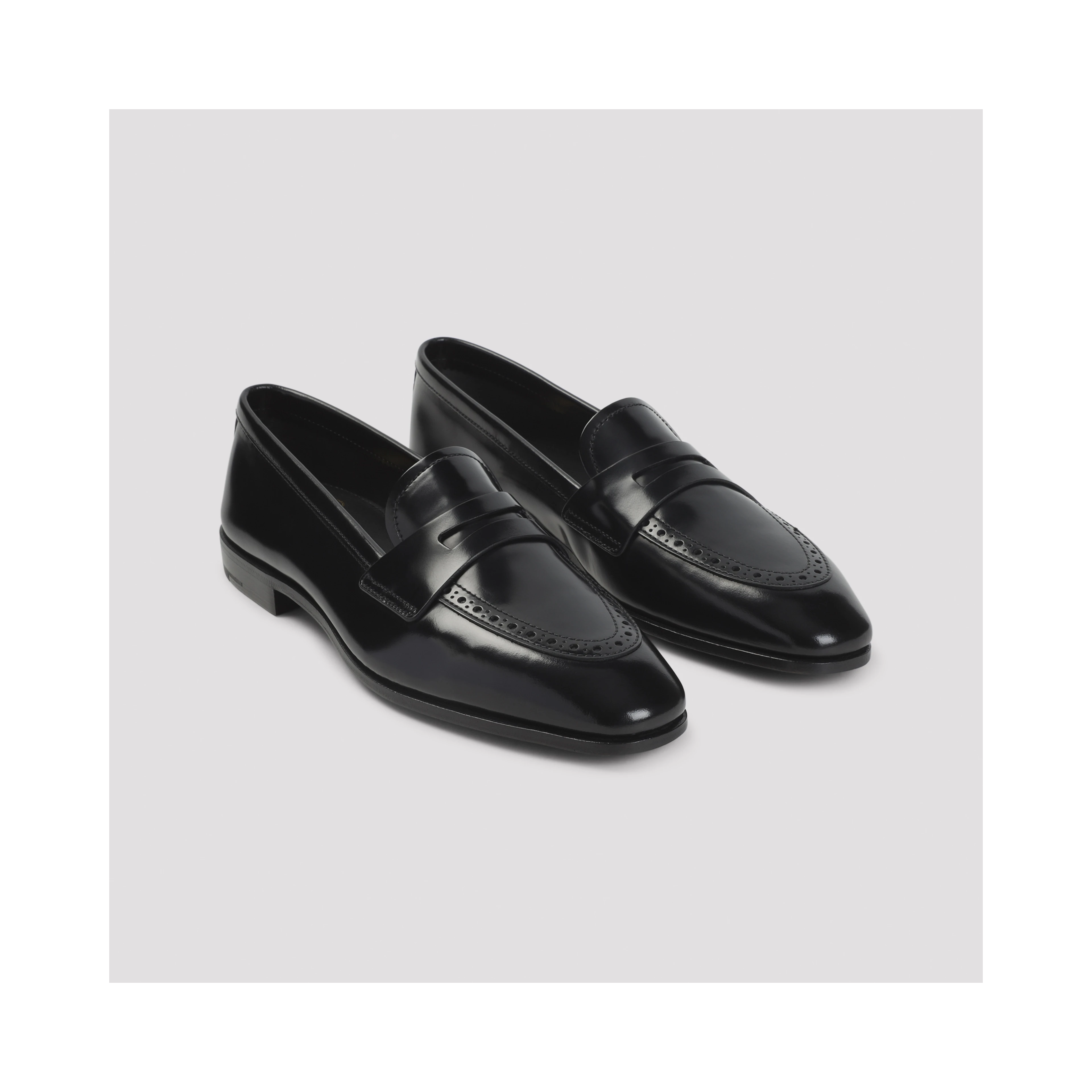 Church`s Onyx Penny Loafers