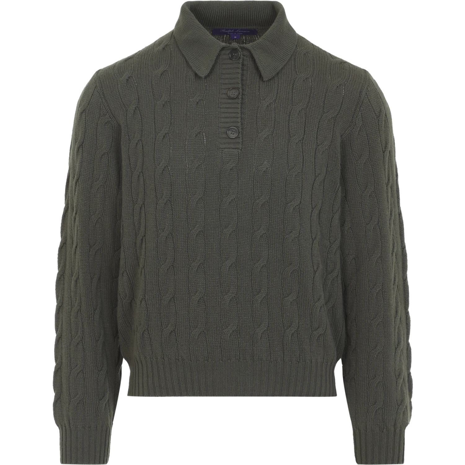Ralph Laurent Collection Cable-knit polo Sweater