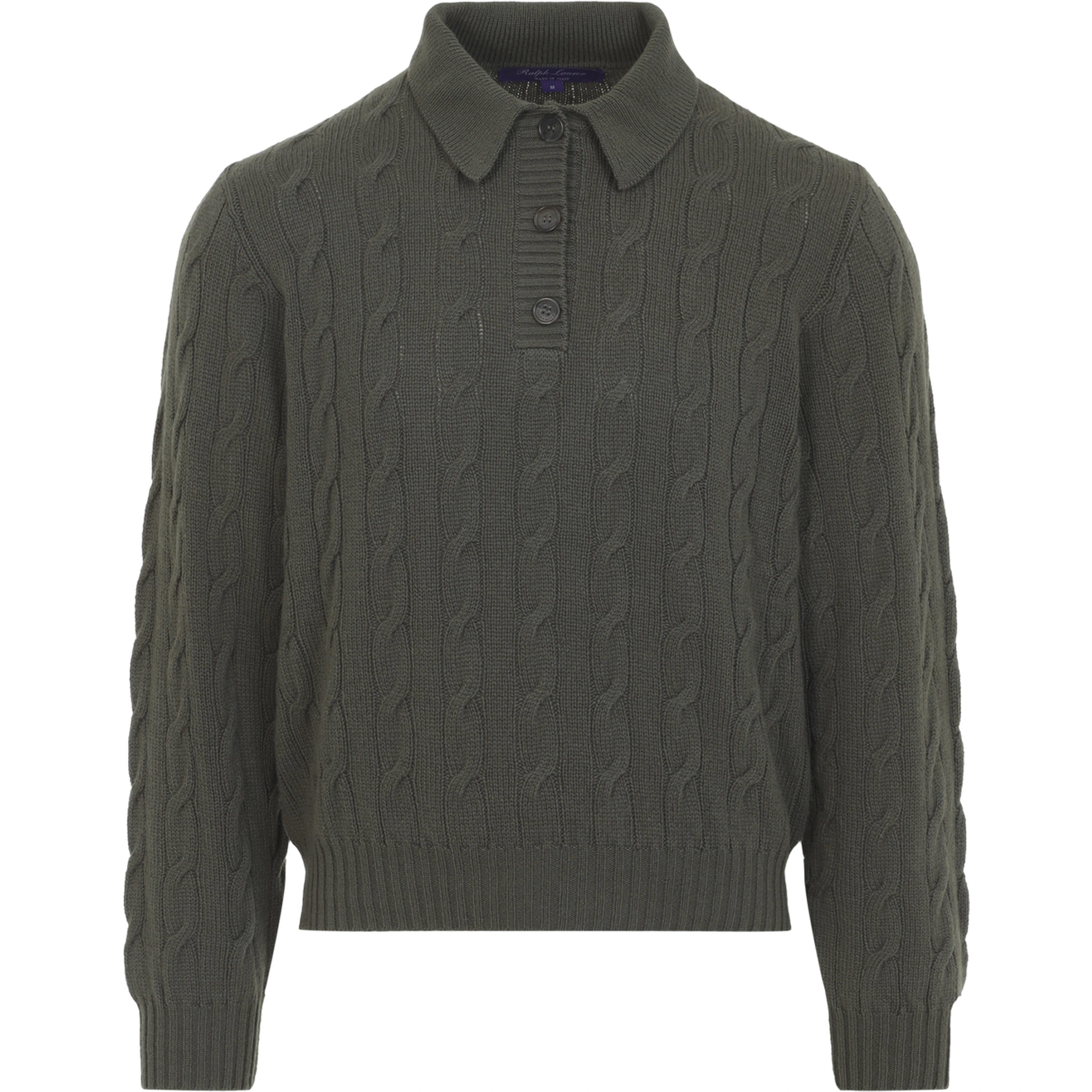 Ralph Laurent Collection Cable-knit polo Sweater