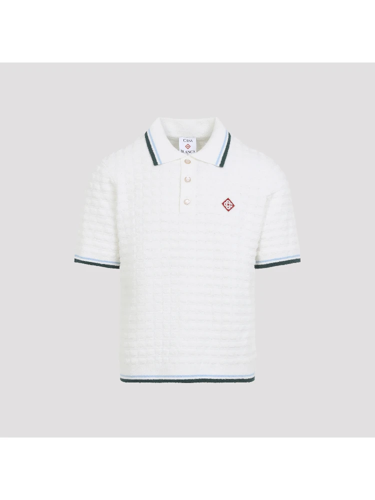 Casablanca Boucle short-sleeve Knitted Polo