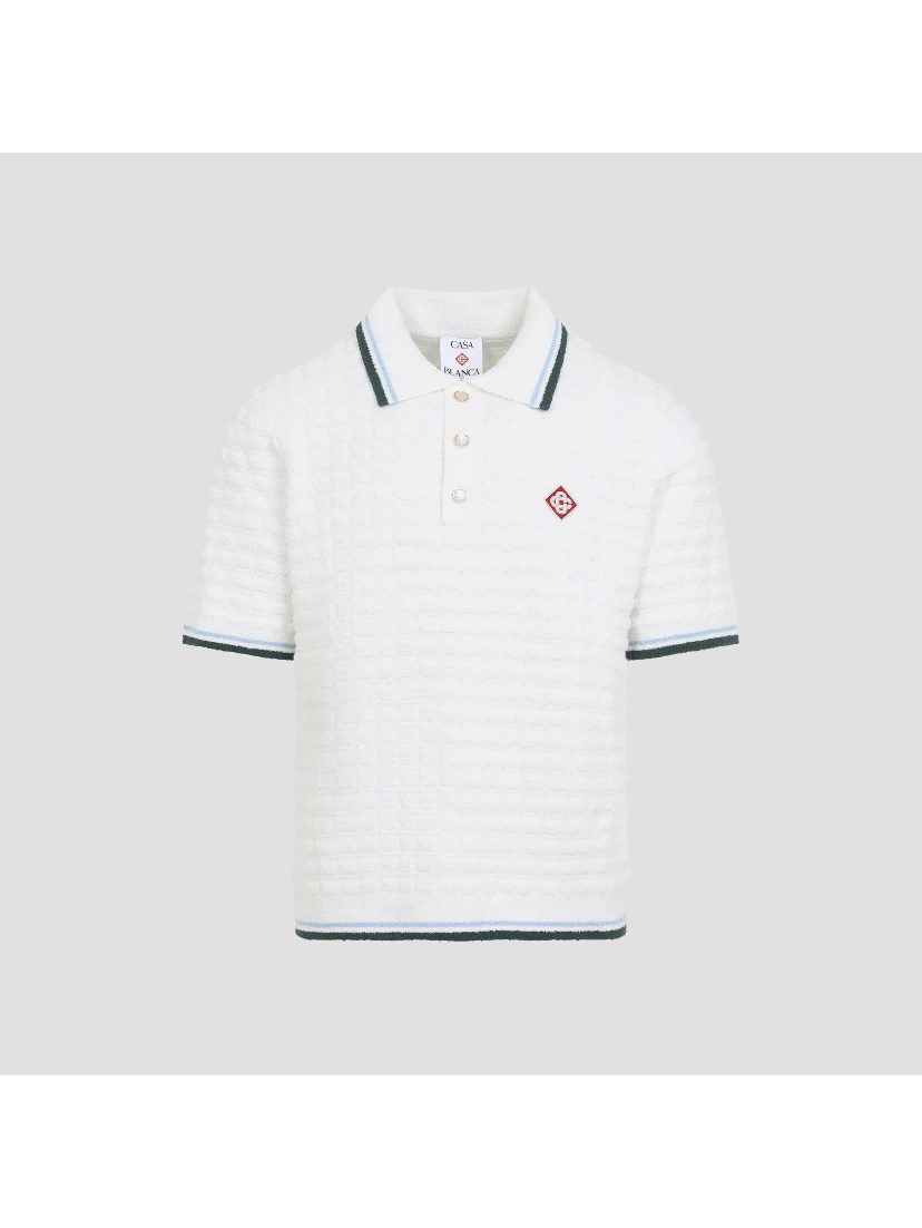 Casablanca Boucle short-sleeve Knitted Polo