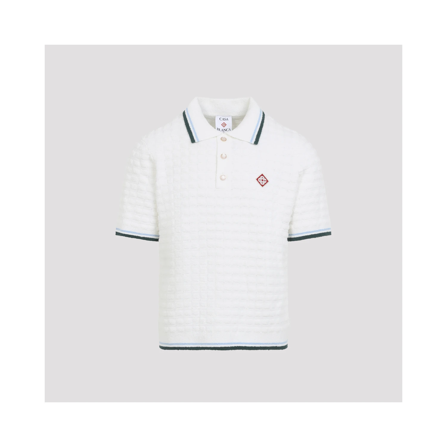 Casablanca Boucle short-sleeve Knitted Polo