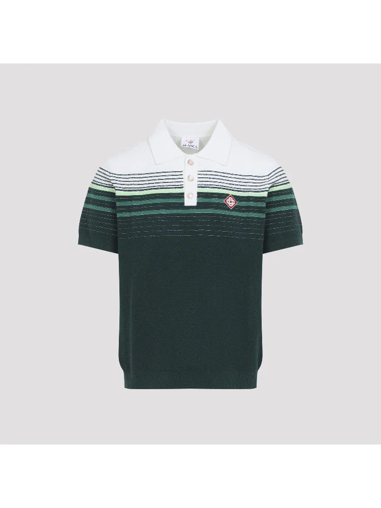 Casablanca Boucle Stripe knitted Polo