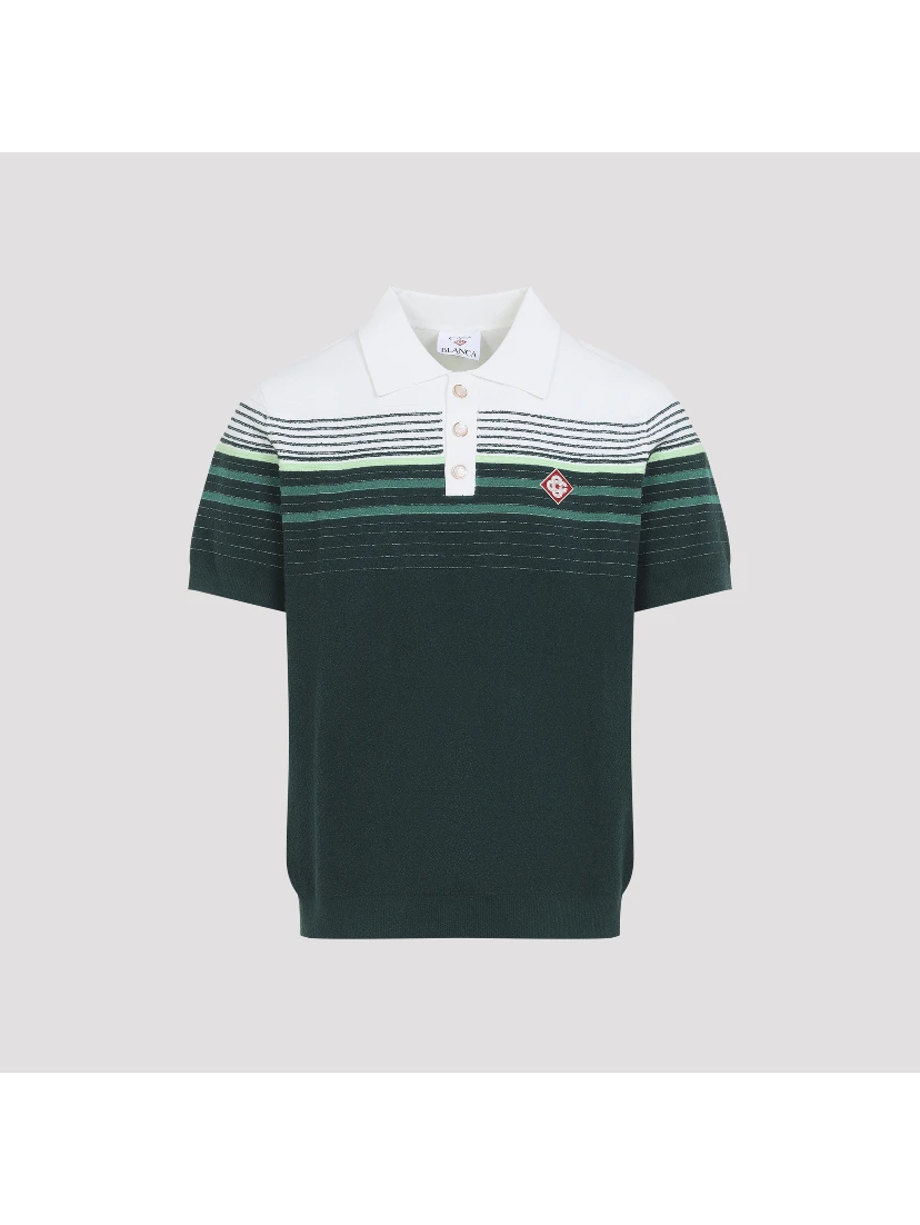 Casablanca Boucle Stripe knitted Polo