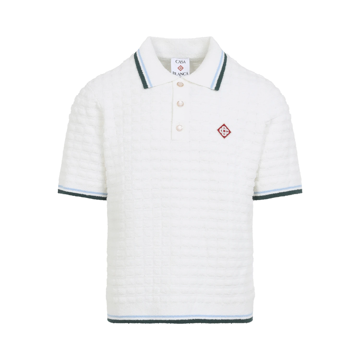 Casablanca Boucle short-sleeve Knitted Polo