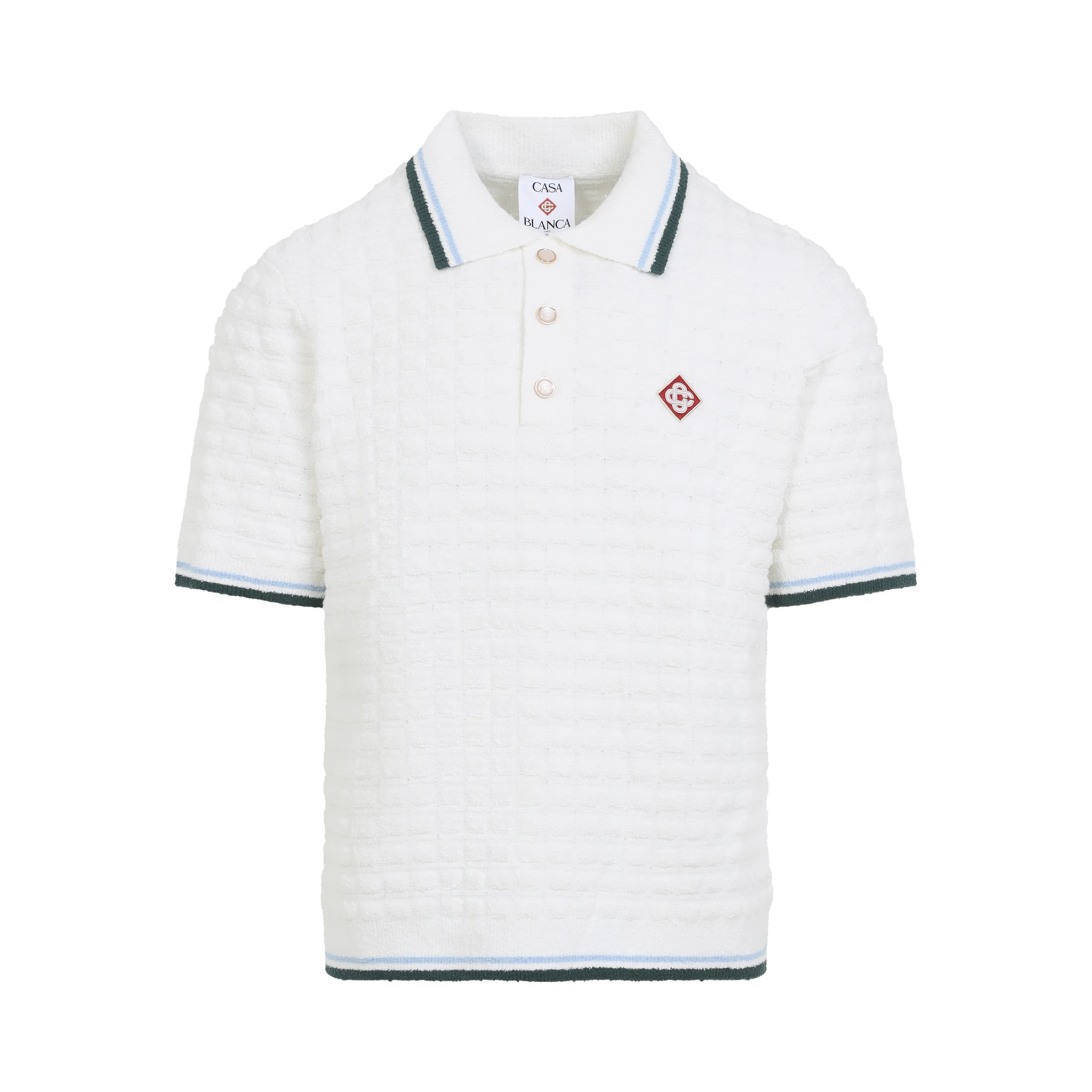 Casablanca Boucle short-sleeve Knitted Polo