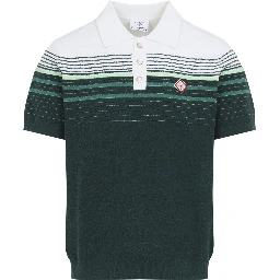 Casablanca Boucle Stripe knitted Polo