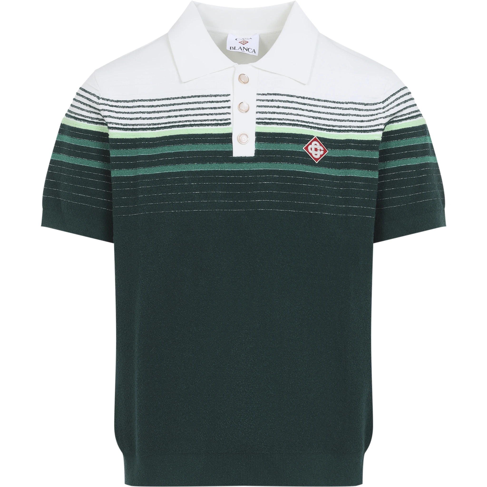 Casablanca Boucle Stripe knitted Polo