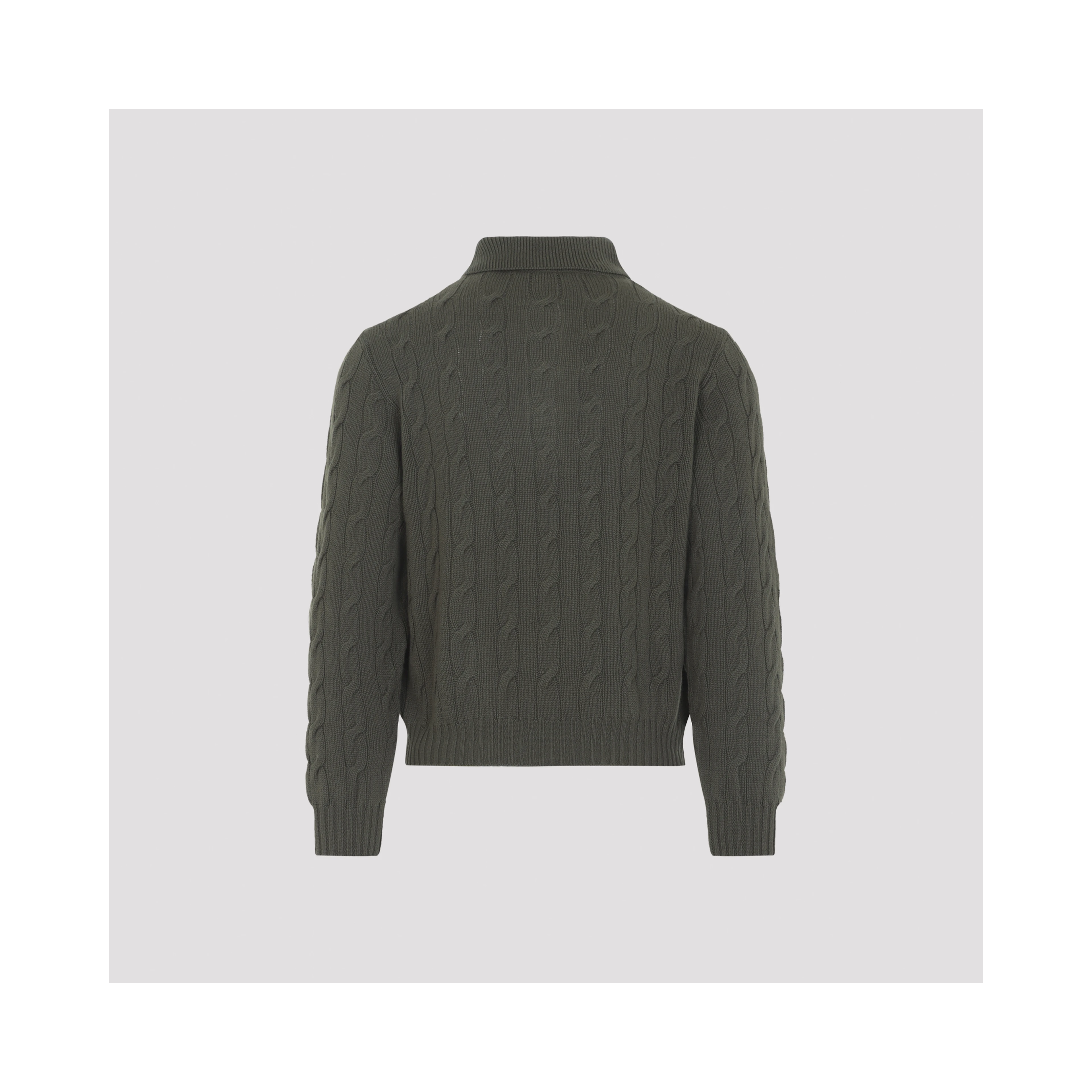 Ralph Laurent Collection Cable-knit polo Sweater