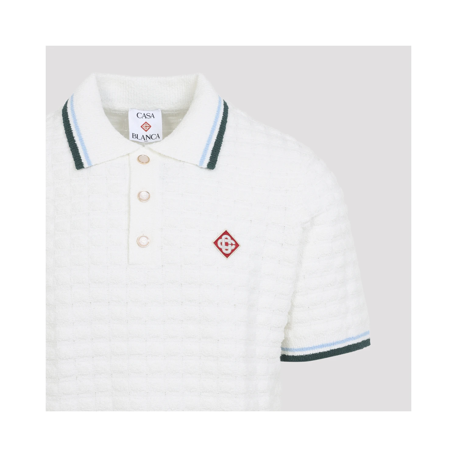 Casablanca Boucle short-sleeve Knitted Polo