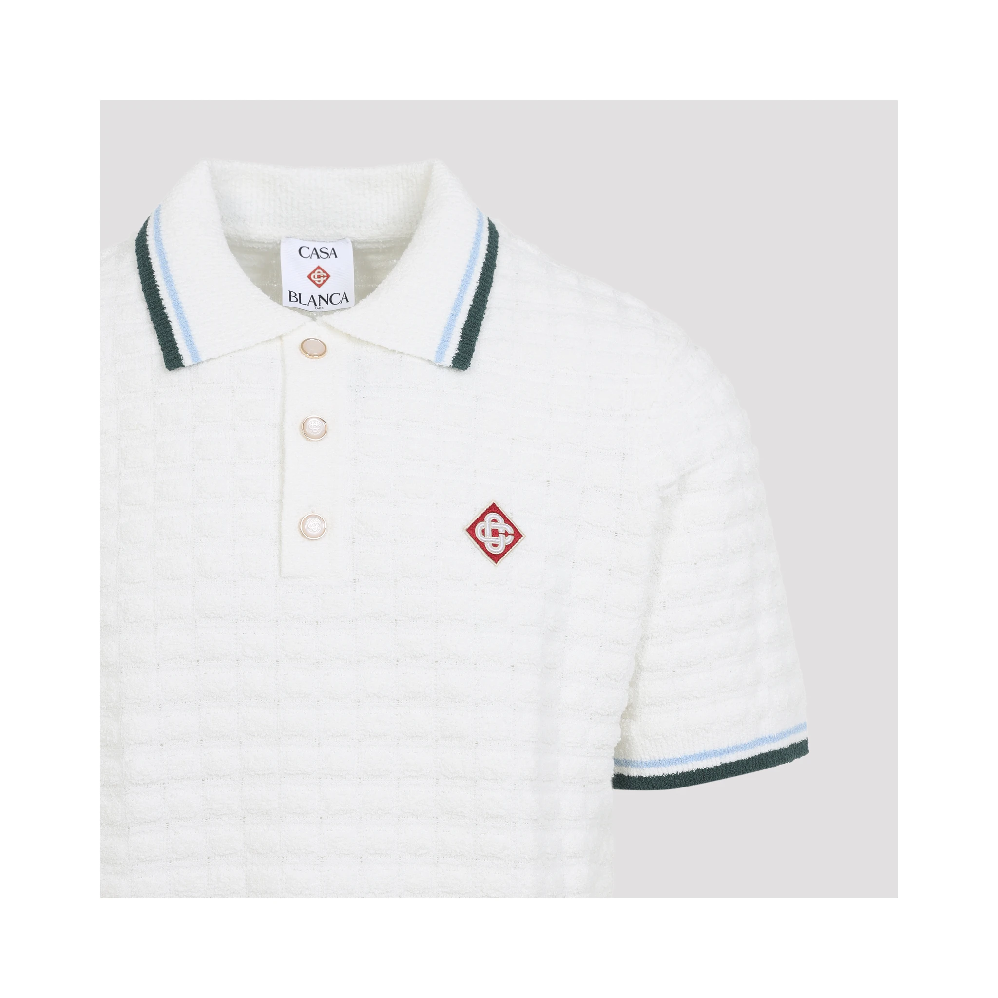 Casablanca Boucle short-sleeve Knitted Polo