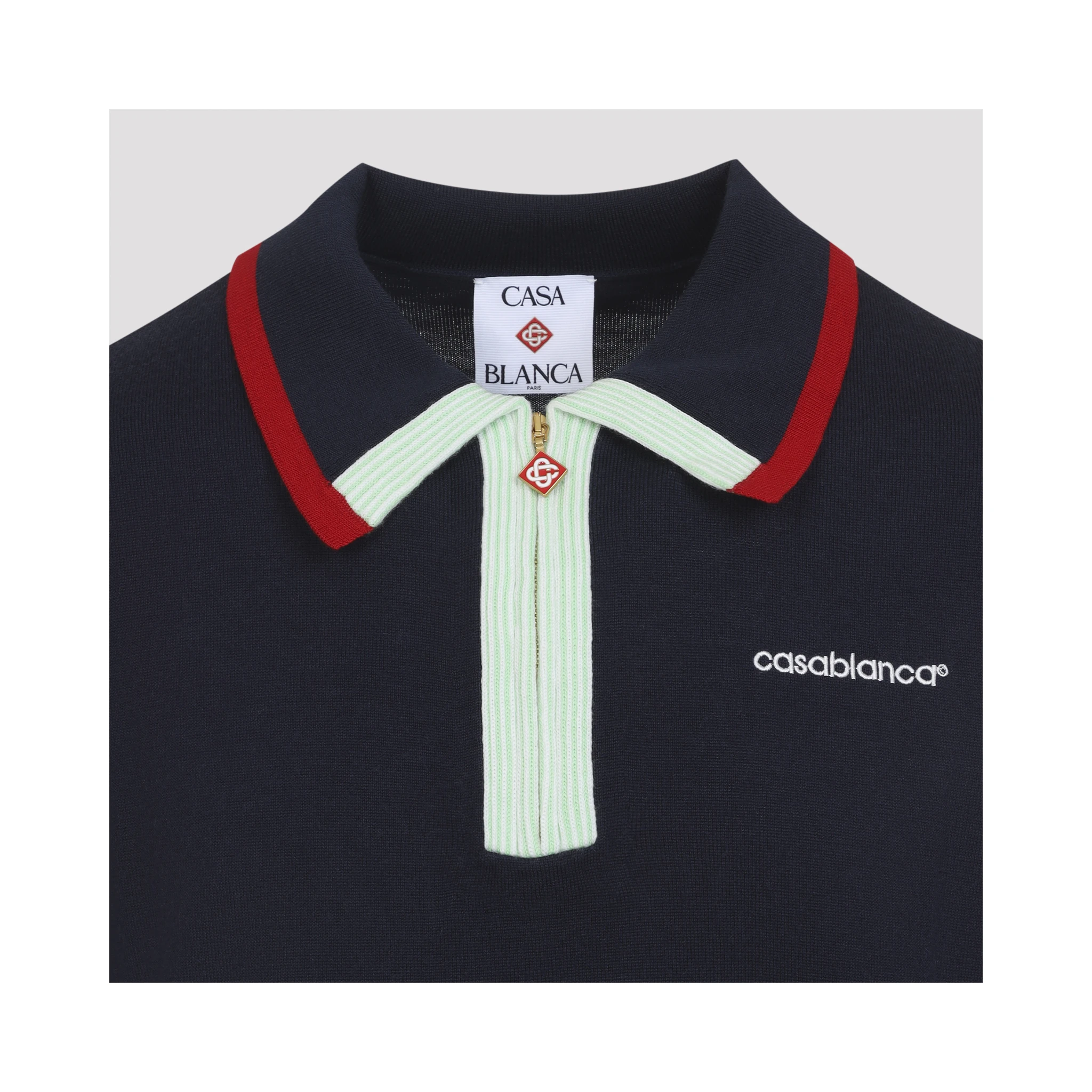 Casablanca Knitted Track Polo