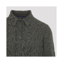 Ralph Laurent Collection Cable-knit polo Sweater