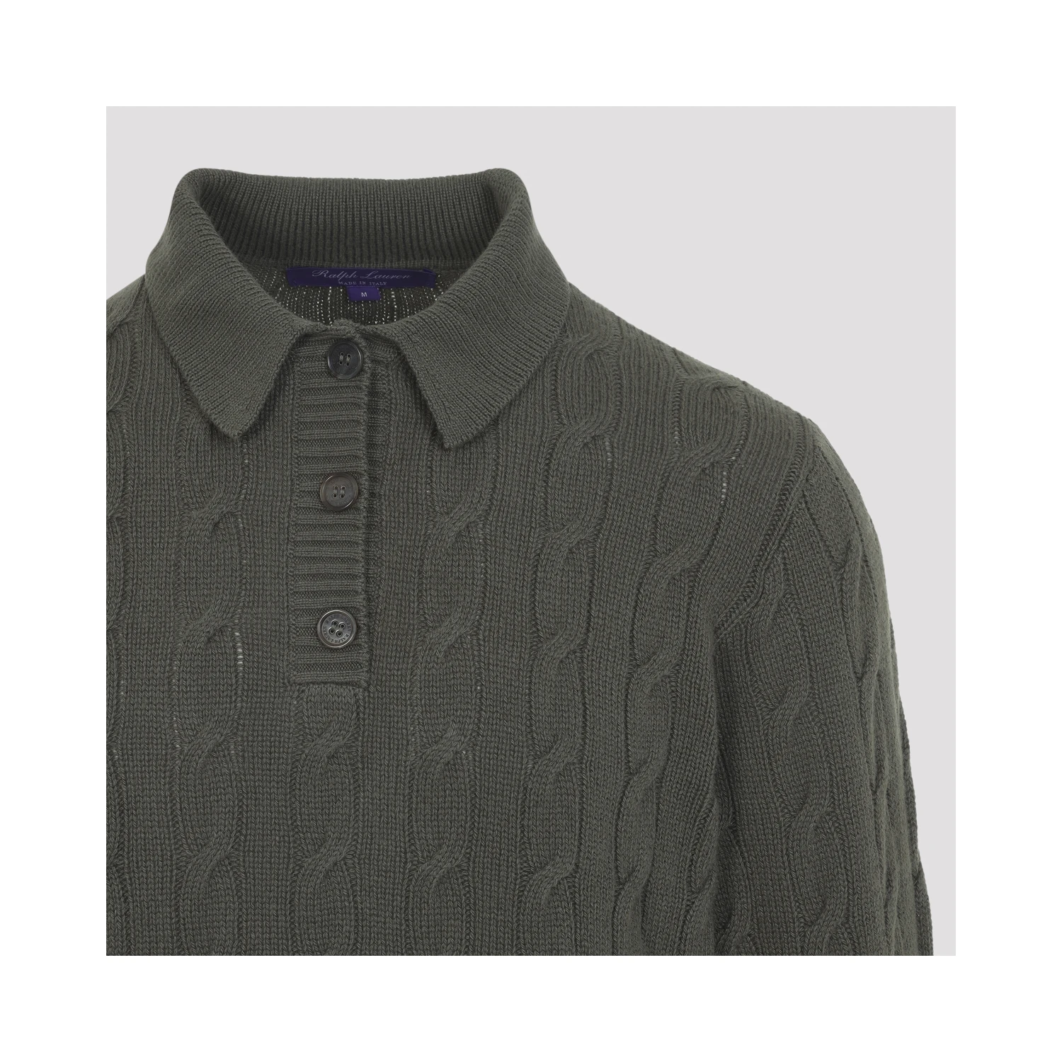 Ralph Laurent Collection Cable-knit polo Sweater