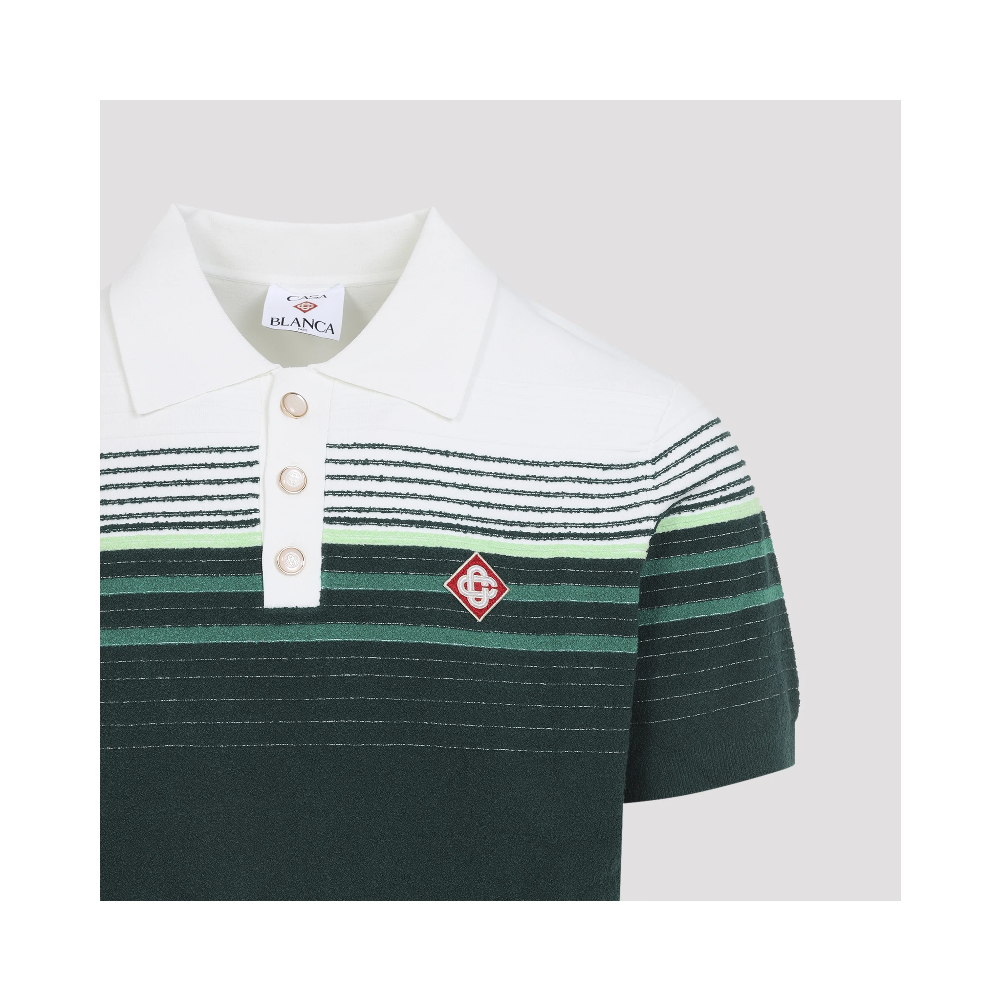 Casablanca Boucle Stripe knitted Polo