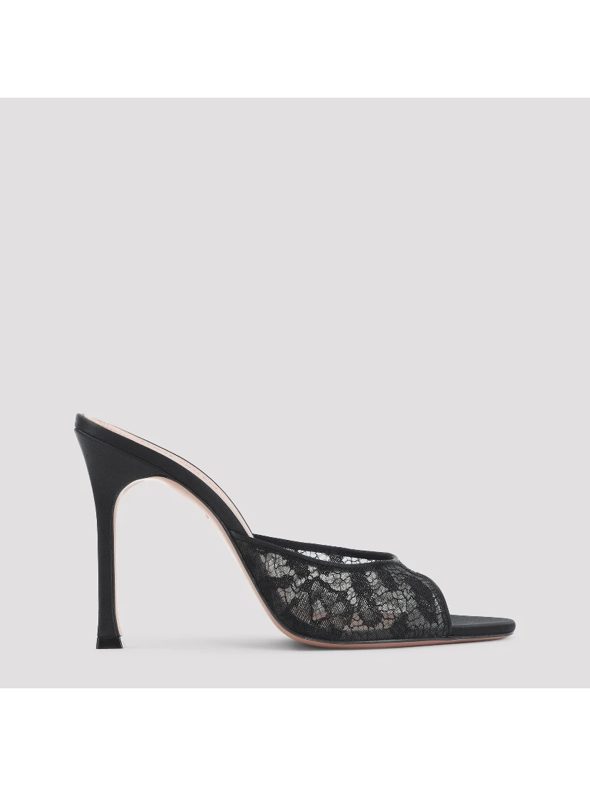 Amina Muaddi Alexa Lace Slipper