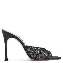 Amina Muaddi Alexa Lace Slipper