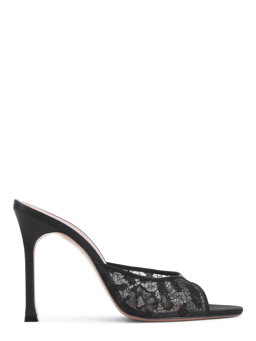 Amina Muaddi Alexa Lace Slipper