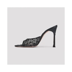 Amina Muaddi Alexa Lace Slipper