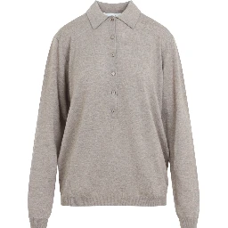 The Frankie Shop Tala Knit V-Neck Polo